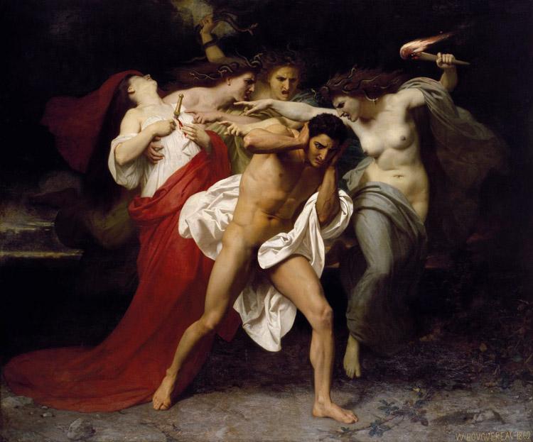 Adolphe William Bouguereau Orestes Pursued by the Furies (mk26) oil painting image